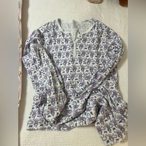 Roller rabbit purple monkey pajama set long